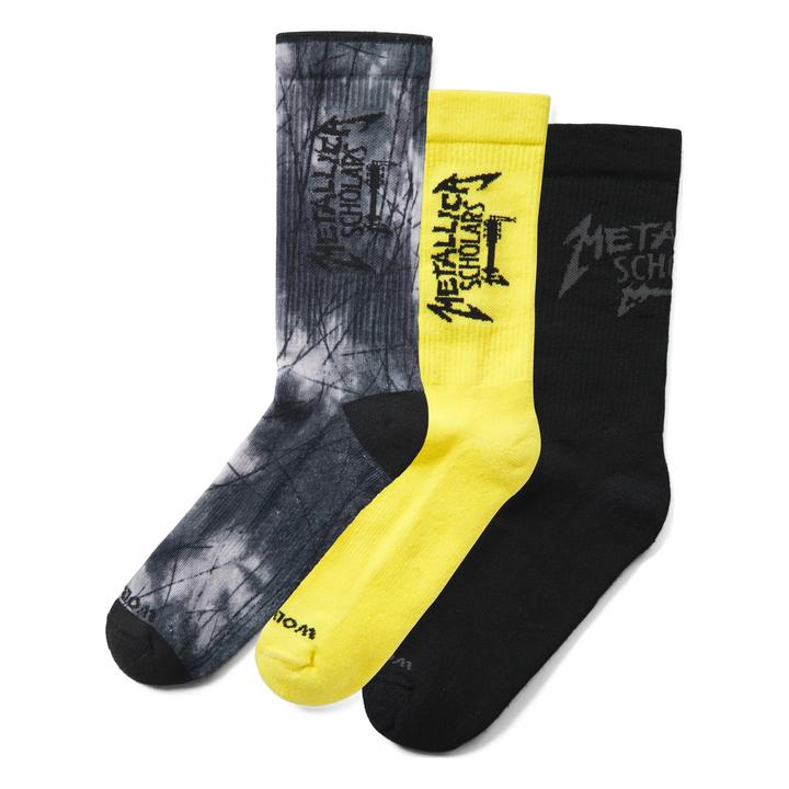 Metallica Scholars 3-Pk Work Crew Sock | Wolverine US display picture 2