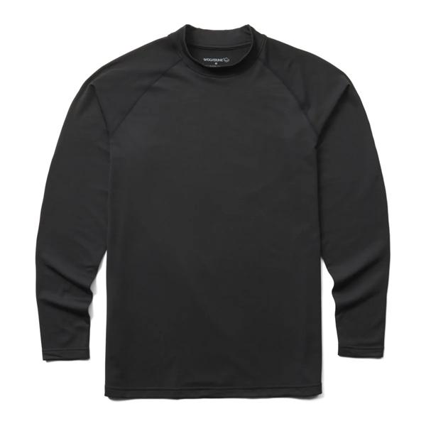 Thermal Mock Neck Baselayer Top, Black, dynamic
