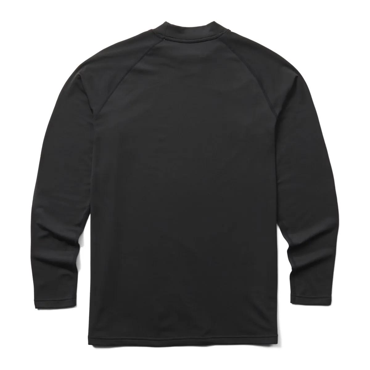 Thermal Mock Neck Baselayer Top, Black, dynamic 2