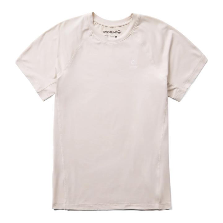 Sun-Stop Performance Short Sleeve Crew, Stone Heather, dynamic