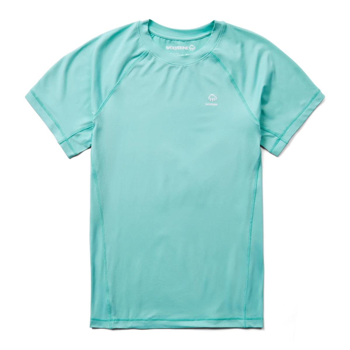 Sun-Stop Performance Short Sleeve Crew, Pool Aqua, dynamic 1