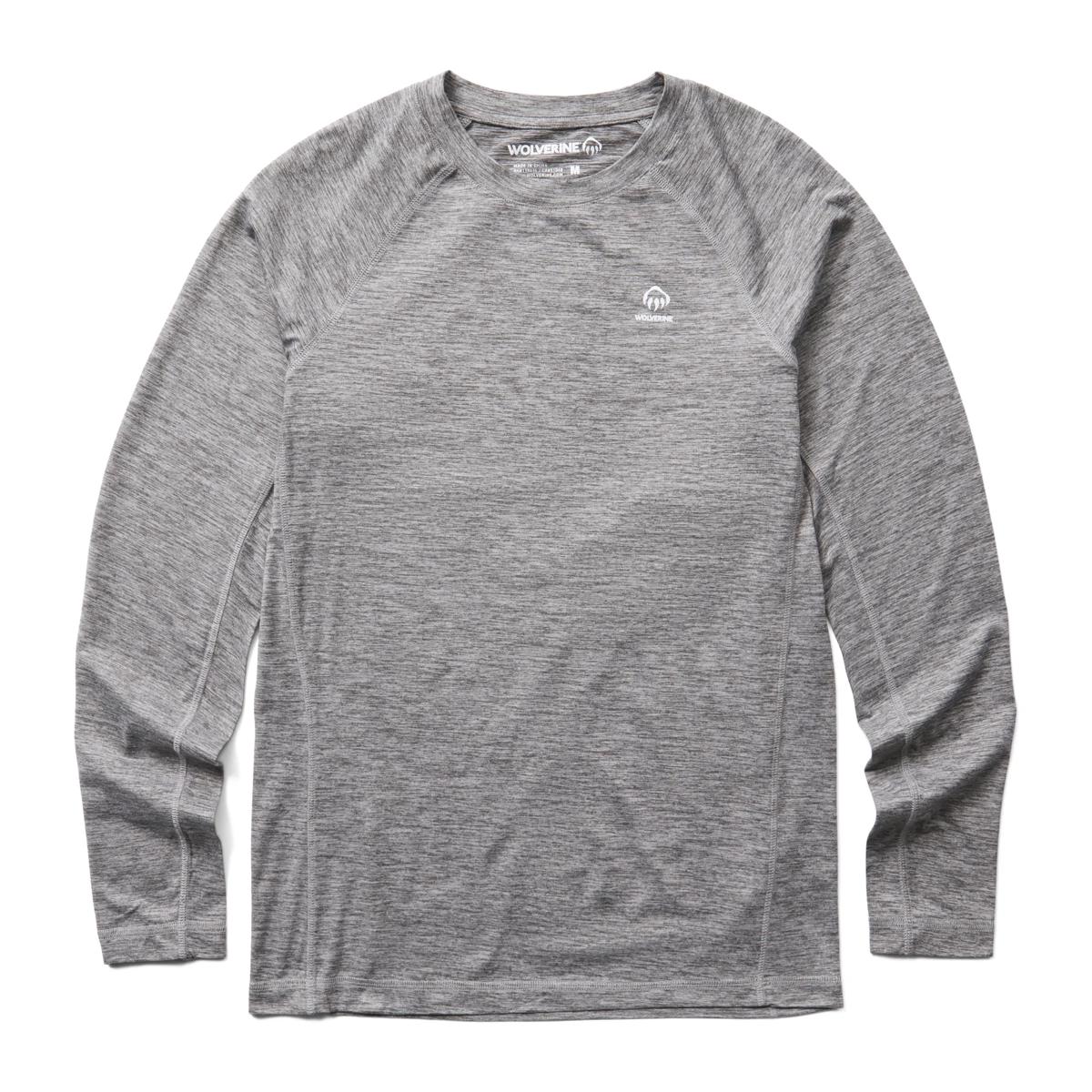 Sun-Stop Performance Long Sleeve Crew, Gunmetal, dynamic 1