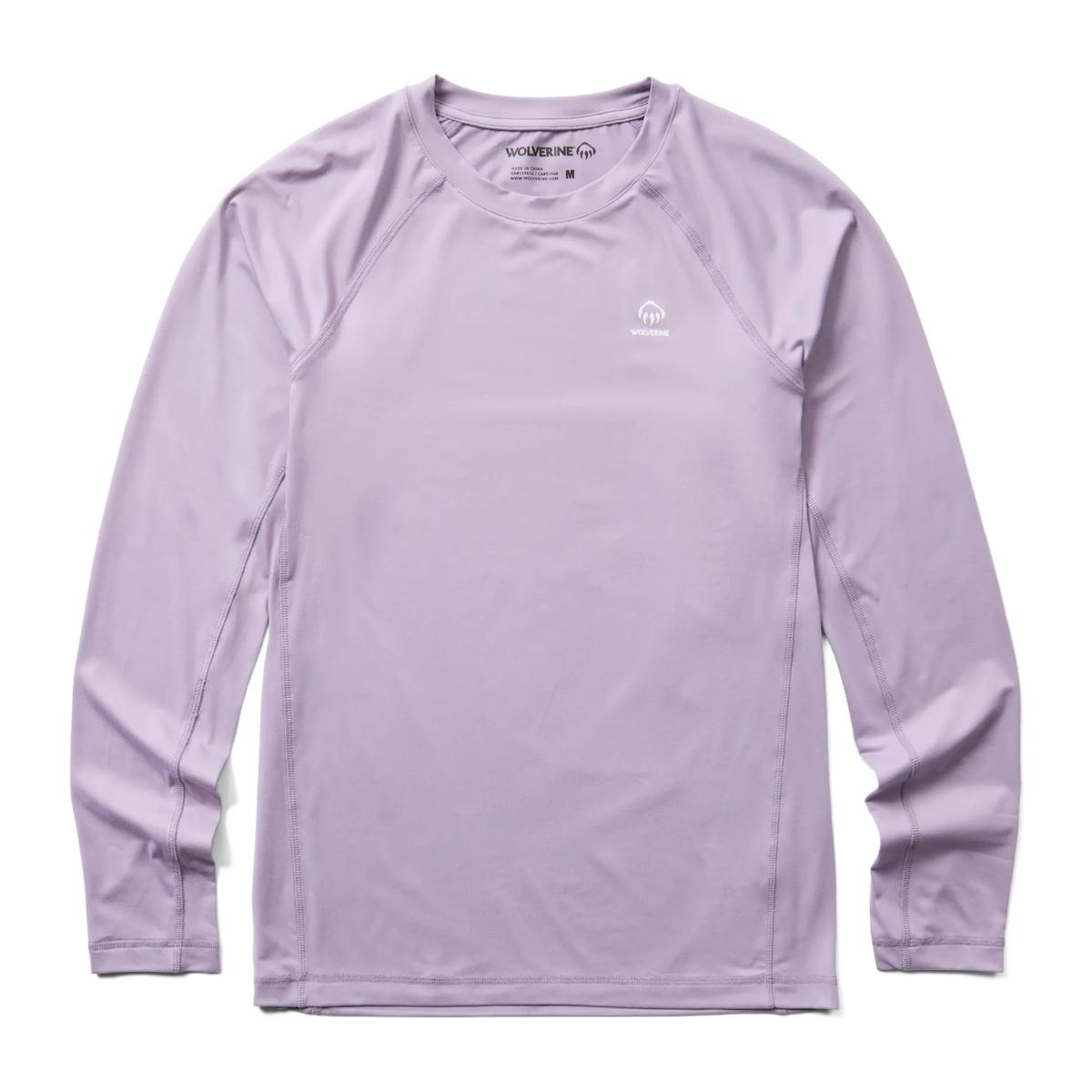 Sun-Stop Performance Long Sleeve Crew, Lavender, dynamic 1