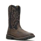 Rancher Waterproof Steel-Toe Wellington, Black/Brown, dynamic 4