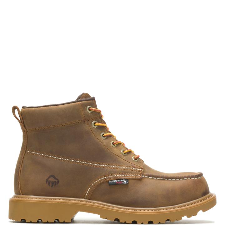 Floorhand Moc-Toe 6" Steel-Toe Work Boot, Tan, dynamic