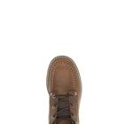 Trade Wedge Unlined 6" Moc-Toe Work Boot, Dark Brown, dynamic 5