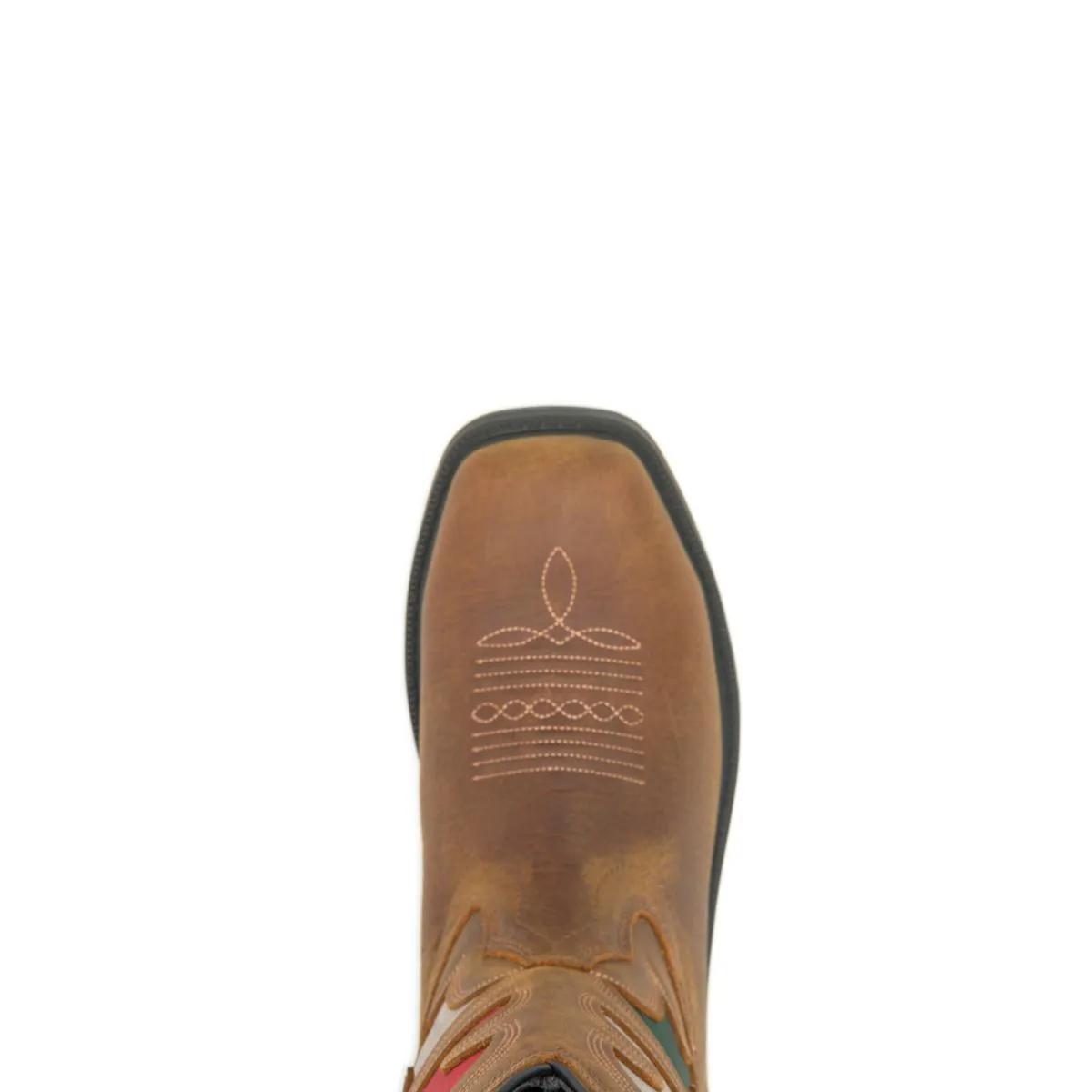 Rancher Flag Steel-Toe Wellington Work Boot, Brown, dynamic 5