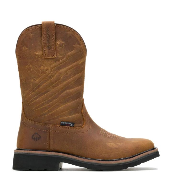 Rancher Flag LX Wellington Work Boot, Brown, dynamic