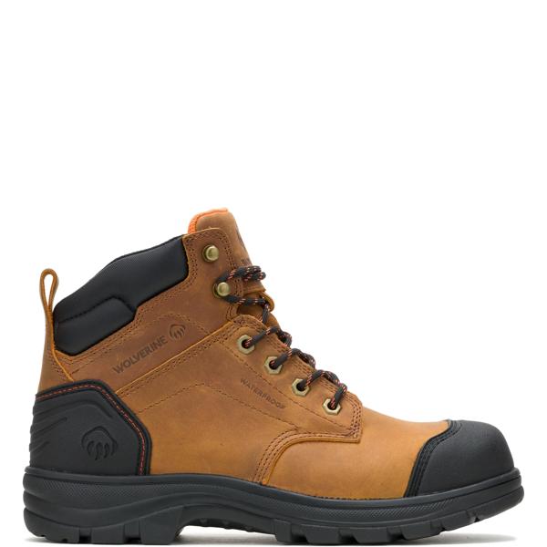 Carlsbad Cap-Toe 6" Steel-Toe Work Boot, Tan, dynamic