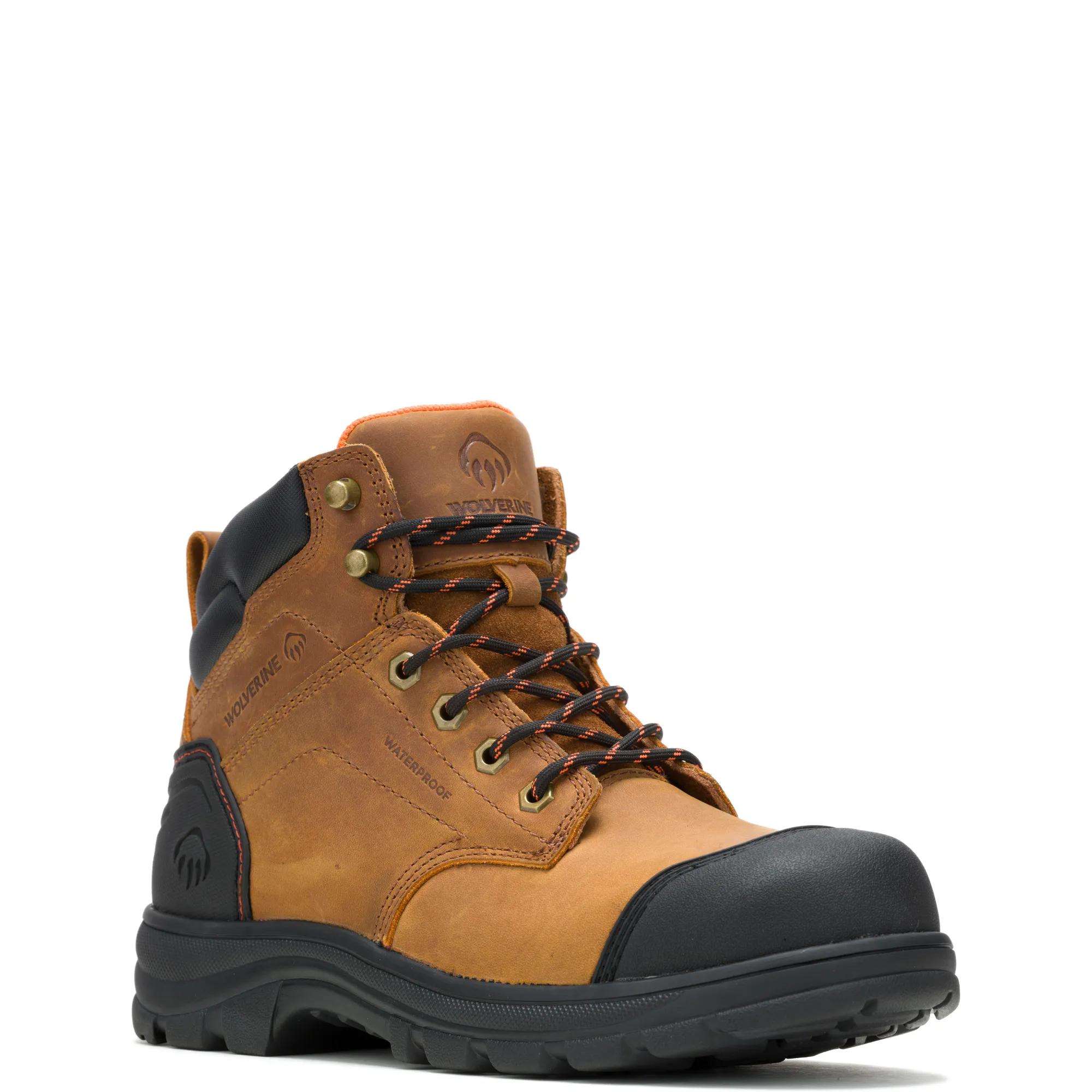 Carlsbad Cap-Toe 6" Steel-Toe Work Boot, Tan, dynamic 2