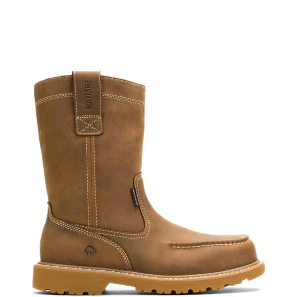 Floorhand Moc-Toe Steel-Toe Pull-On Work Wellington, Dark Wheat, dynamic