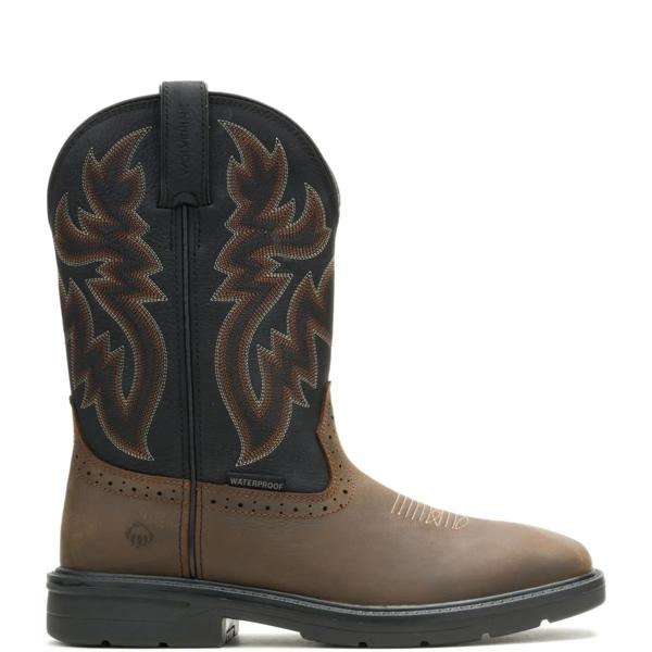 Rancher Level Pull-On Work Wellington, Black/Brown, dynamic