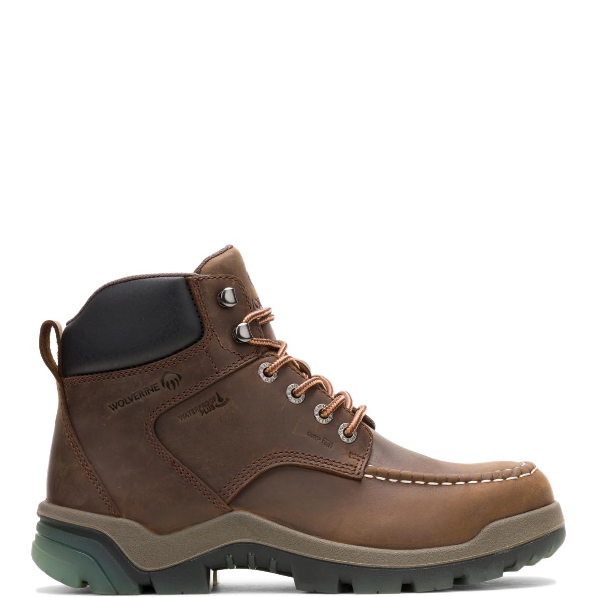 Vantage ft. HyperRest&trade; 6" Moc-Toe CarbonMax Work Boot, Dark Brown, dynamic 1