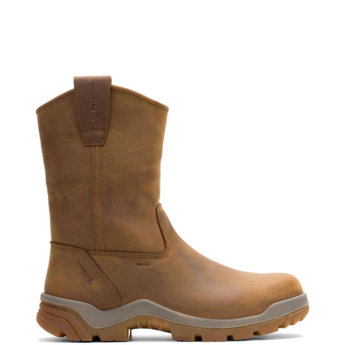 Vantage ft. HyperRest&trade; Pull-On CarbonMAX&reg; Work Wellington, Dark Tan, dynamic 1