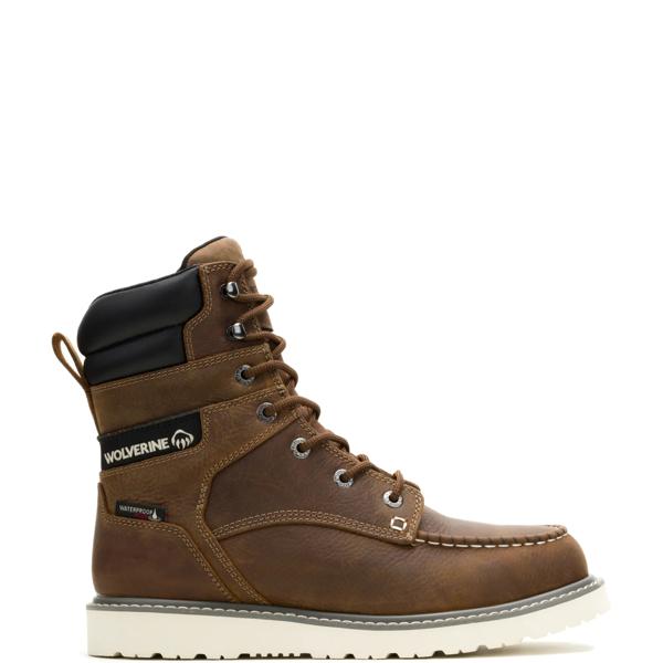 Trade Wedge 8" Moc-Toe Steel-Toe Work Boot, Sudan Brown, dynamic