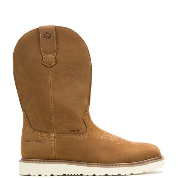 Bronc Wedge Pull-On Steel-Toe Work Wellington, Birch, dynamic