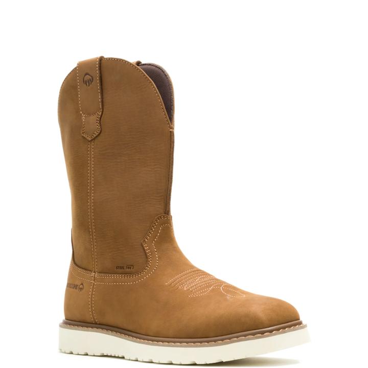 Men - Bronc Wedge Pull-On Steel-Toe Work Wellington - Wellingtons