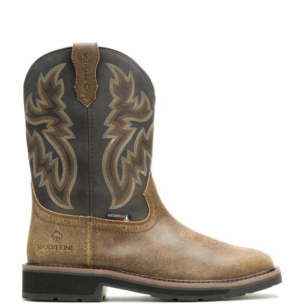 Rancher Pull-On Steel-Toe Work Wellington, Black, dynamic