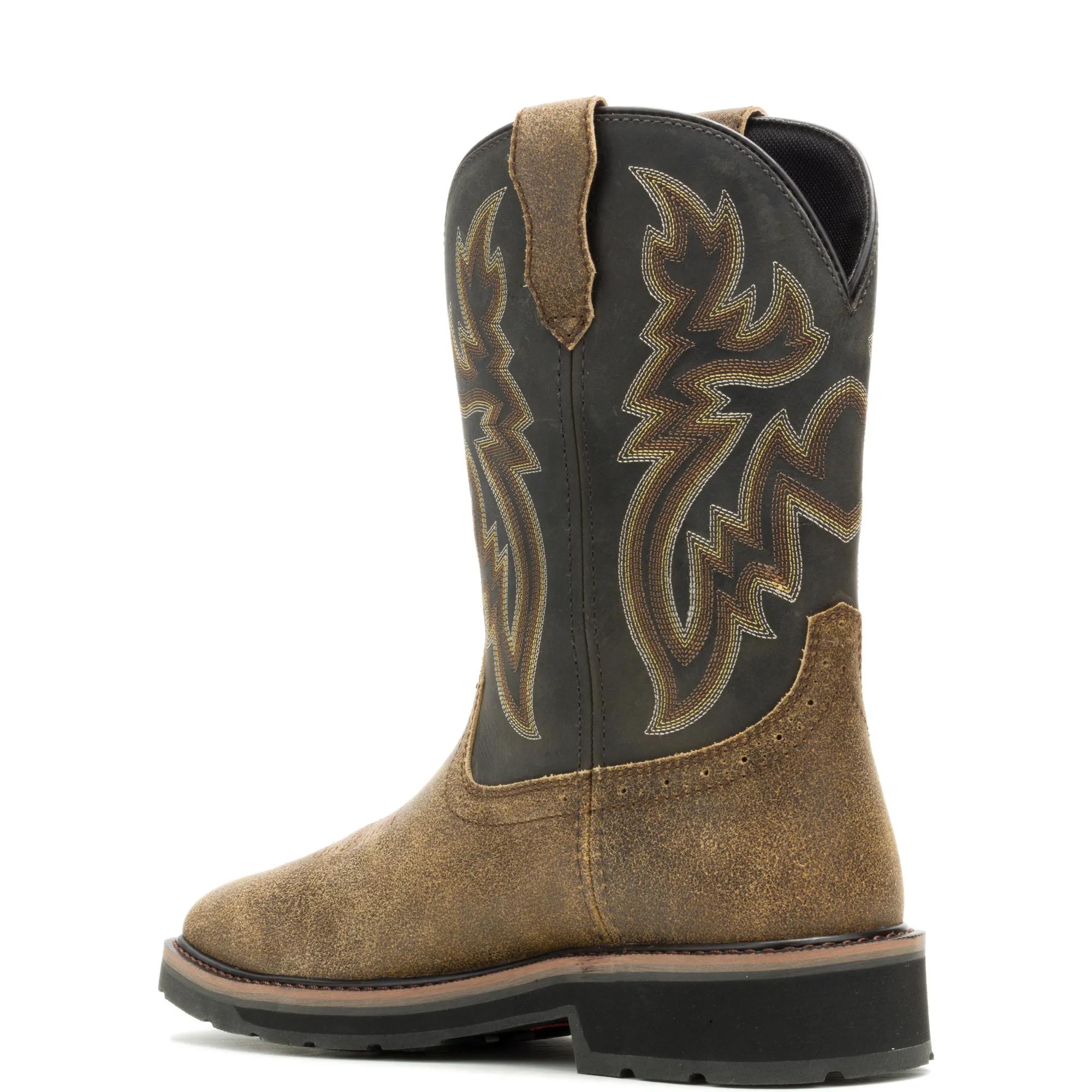 Rancher Pull-On Steel-Toe Work Wellington, Black, dynamic 3