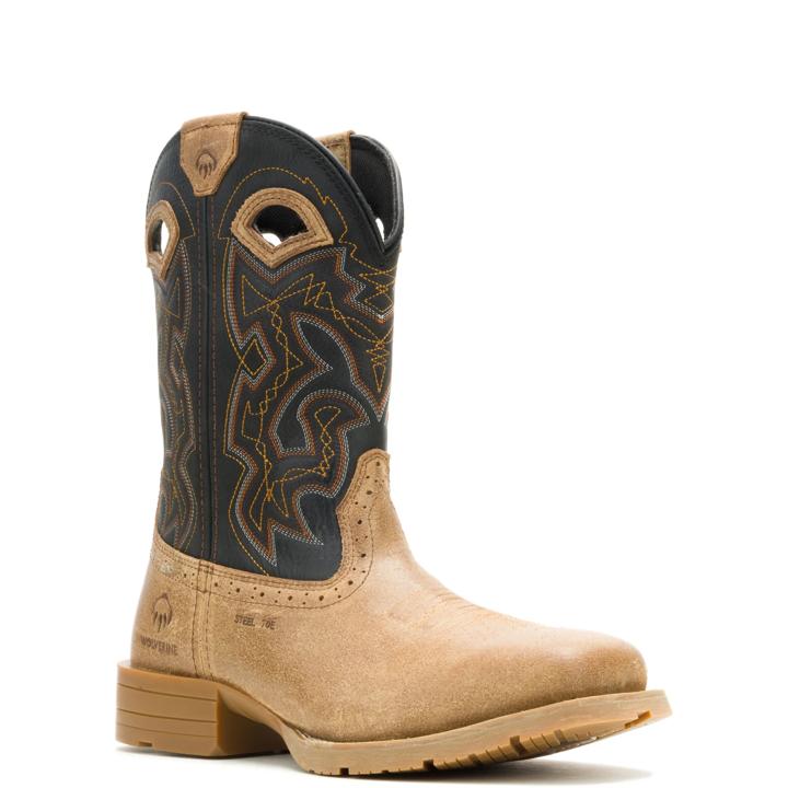 Men - Wheatland Pull-On Steel-Toe Work Wellington - Wellingtons