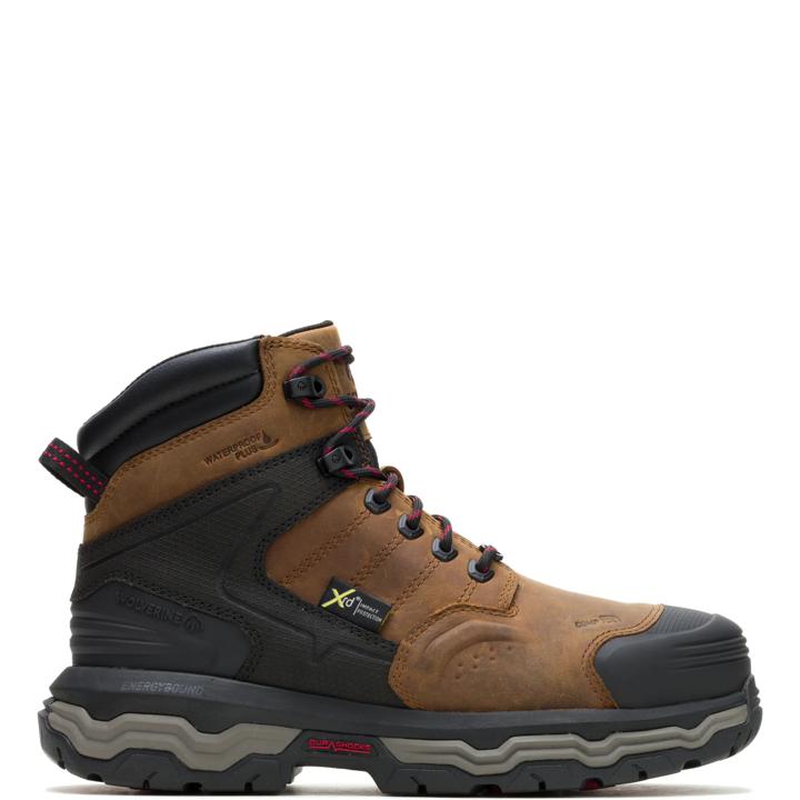 Alpha 6" Met Guard Ft. Wolverine Infinity System Work Boot, Dark Tan, dynamic