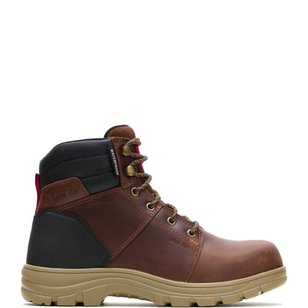 Drayton 6" Steel Toe Waterproof Work Boot, Peanut, dynamic