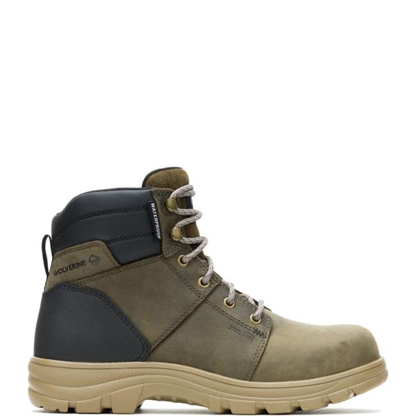 Drayton 6" Steel Toe Waterproof Work Boot, Bungee Cord, dynamic