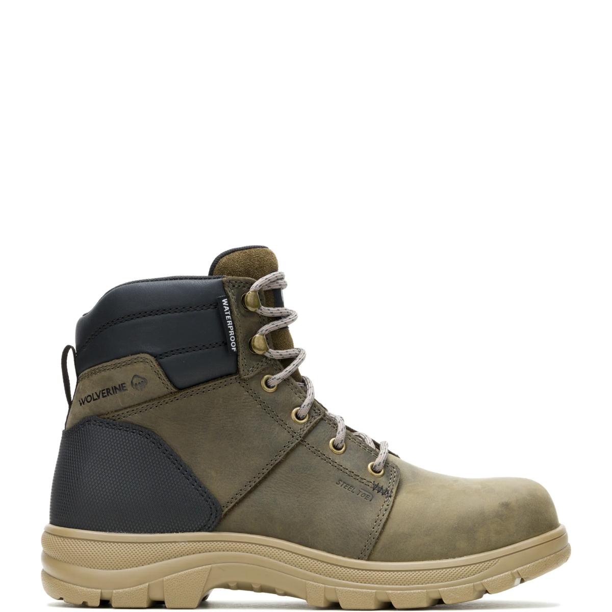 Drayton 6" Steel Toe Waterproof Work Boot, Bungee Cord, dynamic 1