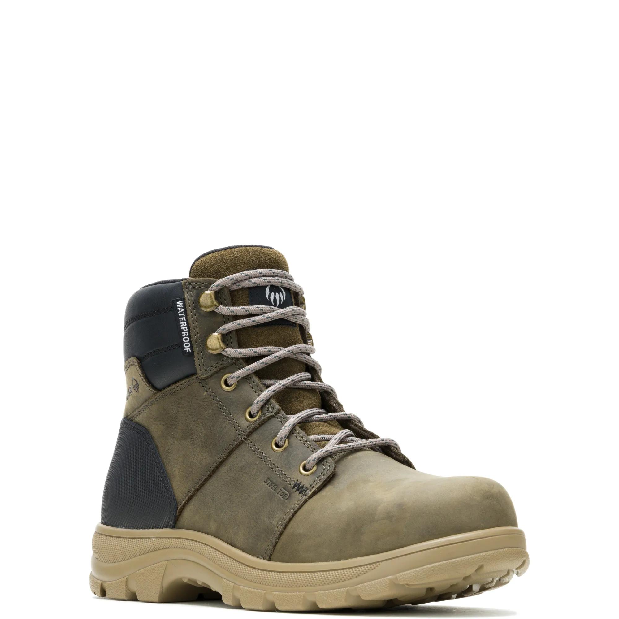 Drayton 6" Steel Toe Waterproof Work Boot, Bungee Cord, dynamic 2