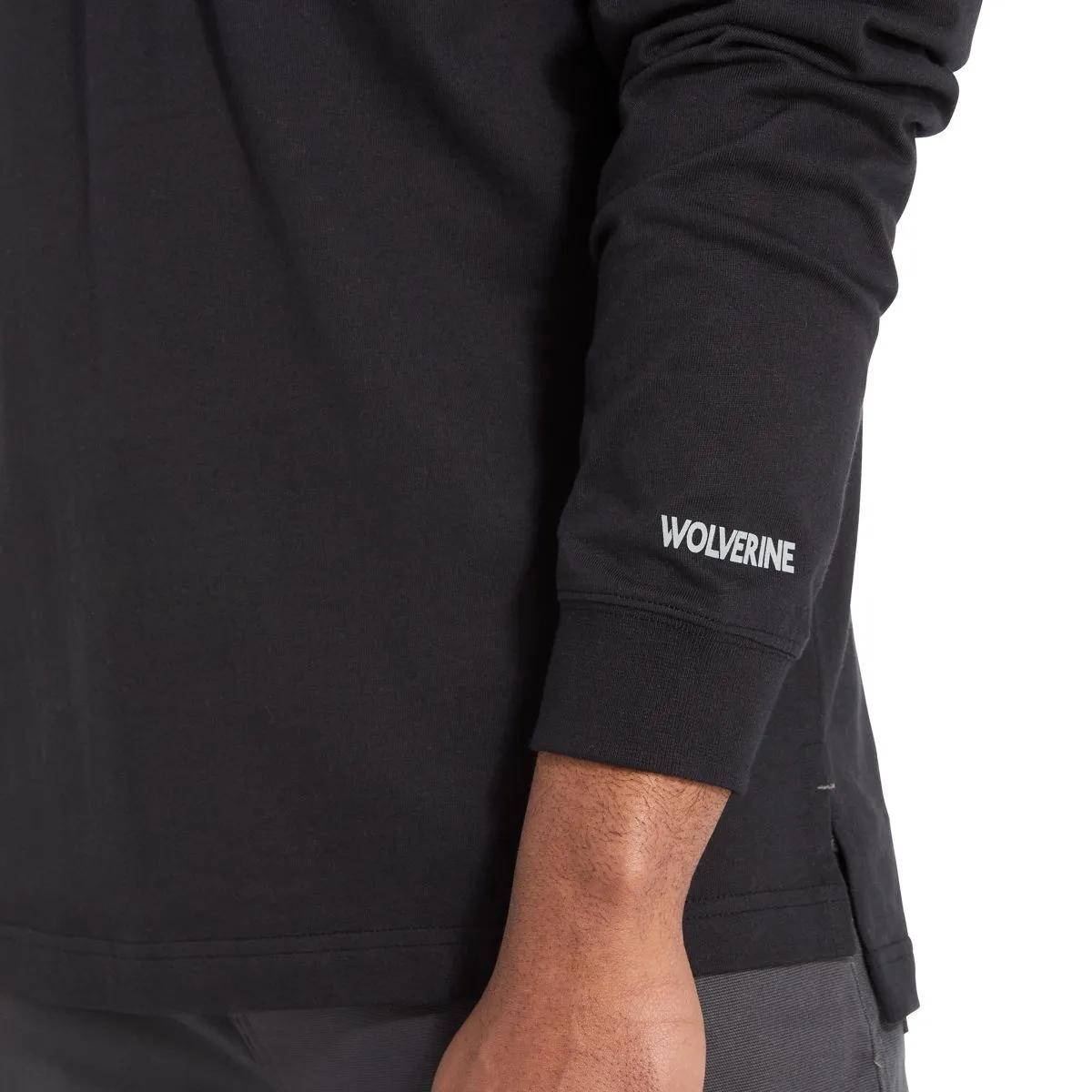 Guardian Cotton&trade; Long Sleeve Pocket Tee, Black, dynamic 5