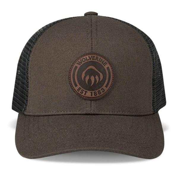 1883 Leather Patch Trucker Cap, , dynamic