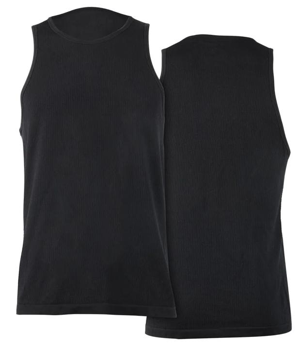 Seamless Rib Tank, Black, dynamic