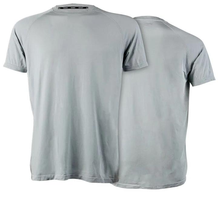 Seamless Raglan Sleeve Undershirt, Gray, dynamic