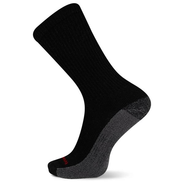 6-PK Cotton Comfort Steel-Toe Crew Sock, Black, dynamic