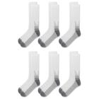 6-PK Performance Work Crew Sock, White, dynamic 2
