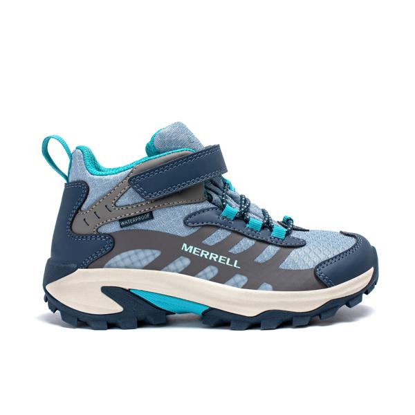 Moab Speed Mid 2 A/C Waterproof, Stone/Blue/Turquoise, dynamic