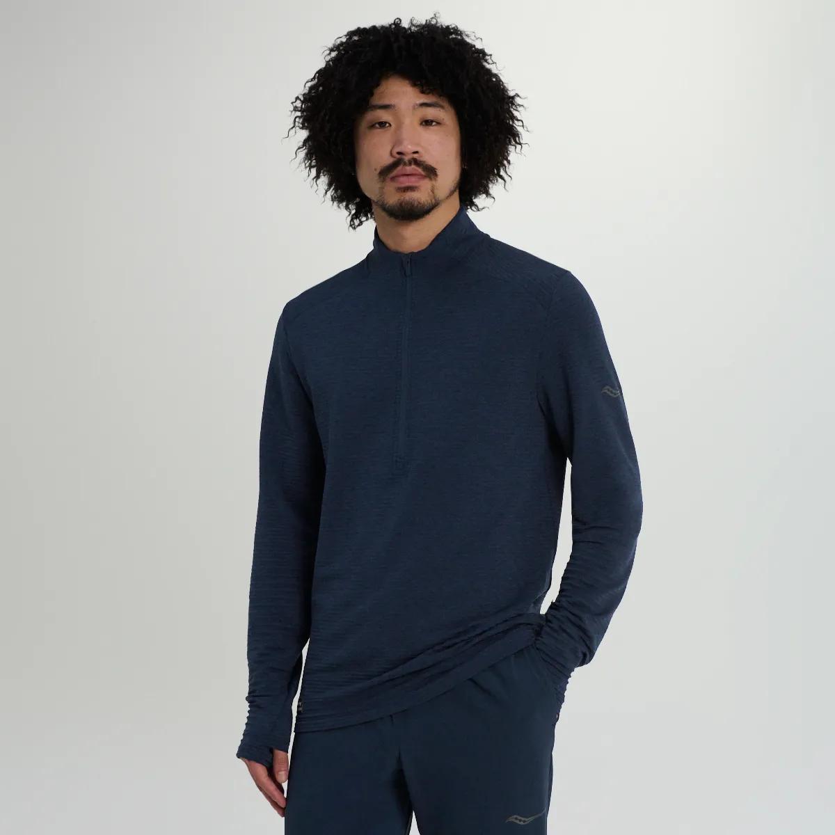 Triumph 3D 1/2 Zip, Navy Heather, dynamic 1