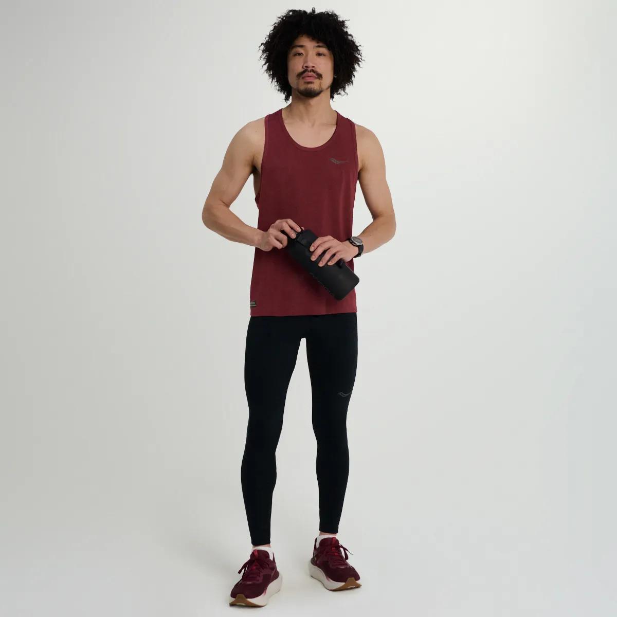Stopwatch Singlet, Maroon Heather, dynamic 2