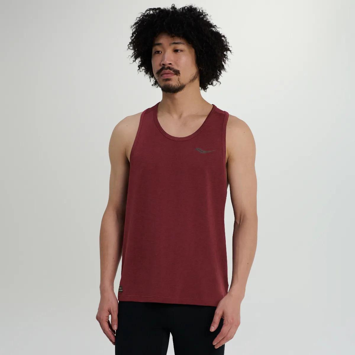 Stopwatch Singlet, Maroon Heather, dynamic 3