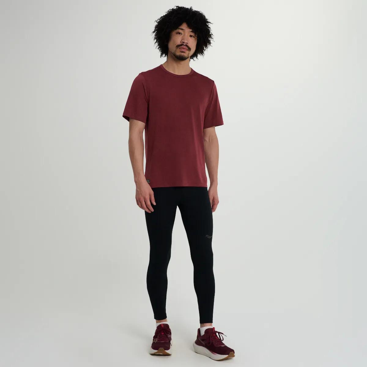 Stopwatch Short Sleeve, Maroon Heather, dynamic 2