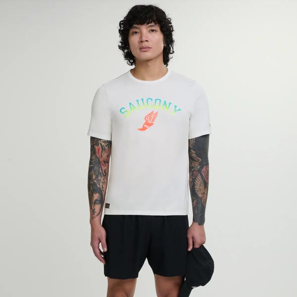 Stopwatch Graphic Short Sleeve, White, dynamic