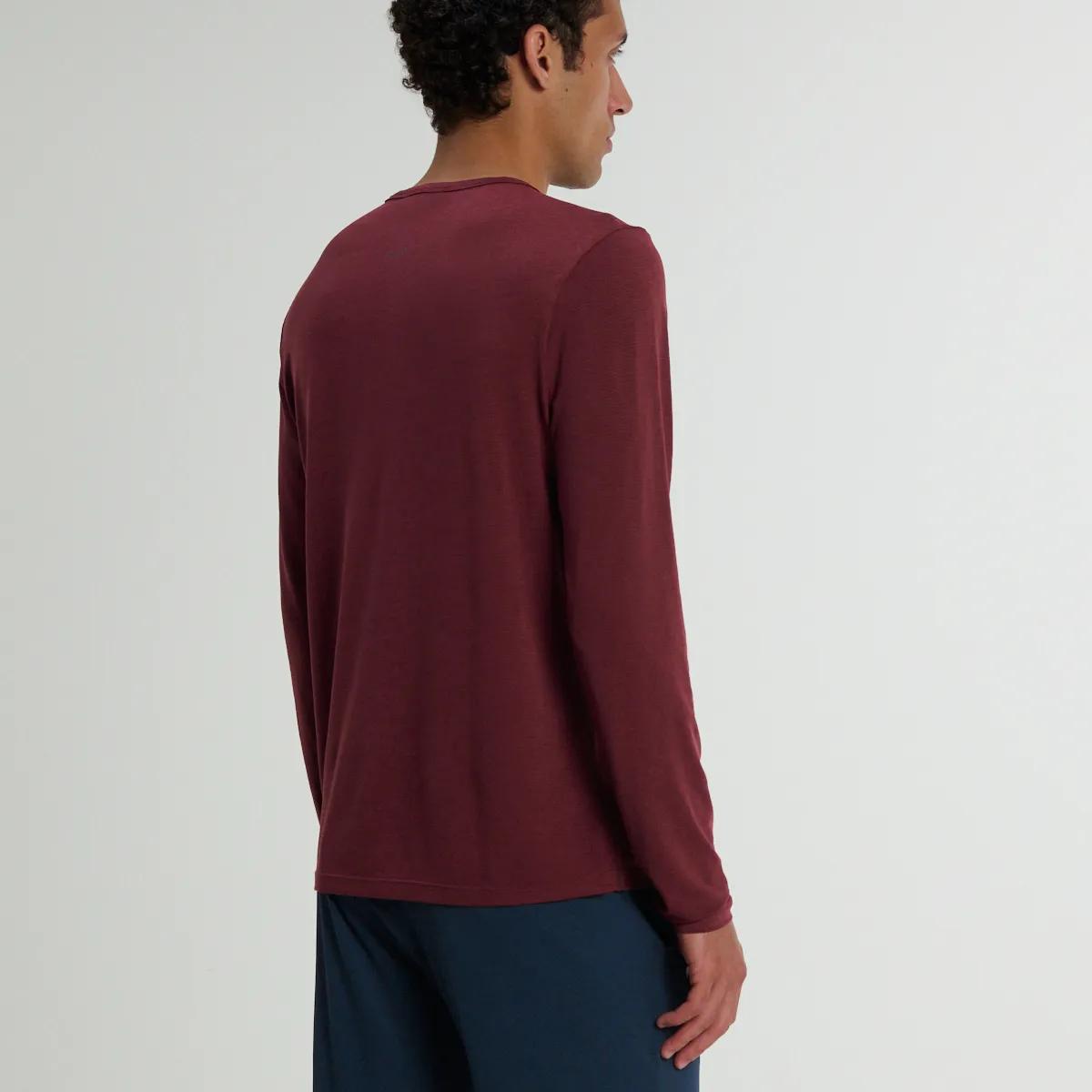 Stopwatch Long Sleeve, Maroon Heather, dynamic 2