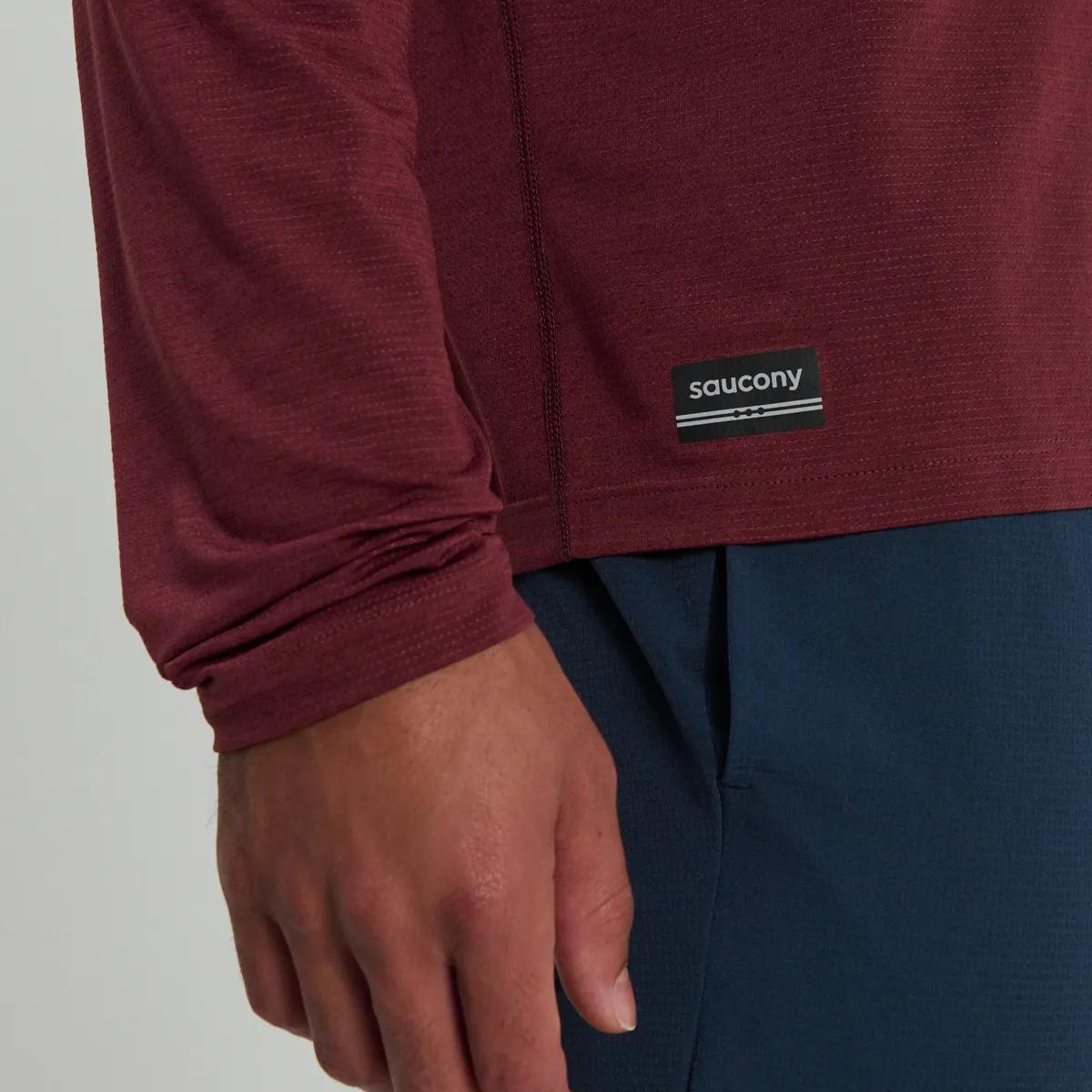 Stopwatch Long Sleeve, Maroon Heather, dynamic 4