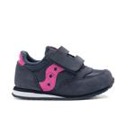 Baby Jazz Hook & Loop Sneaker, Navy/Pink, dynamic 1