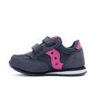 Baby Jazz Hook & Loop Sneaker, Navy/Pink, dynamic 3
