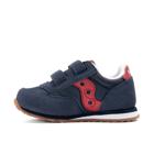 Baby Jazz Hook & Loop Sneaker, Navy / Red, dynamic 3