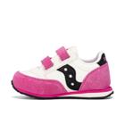 Baby Jazz Hook & Loop Sneaker, Ivory/Pink, dynamic 3
