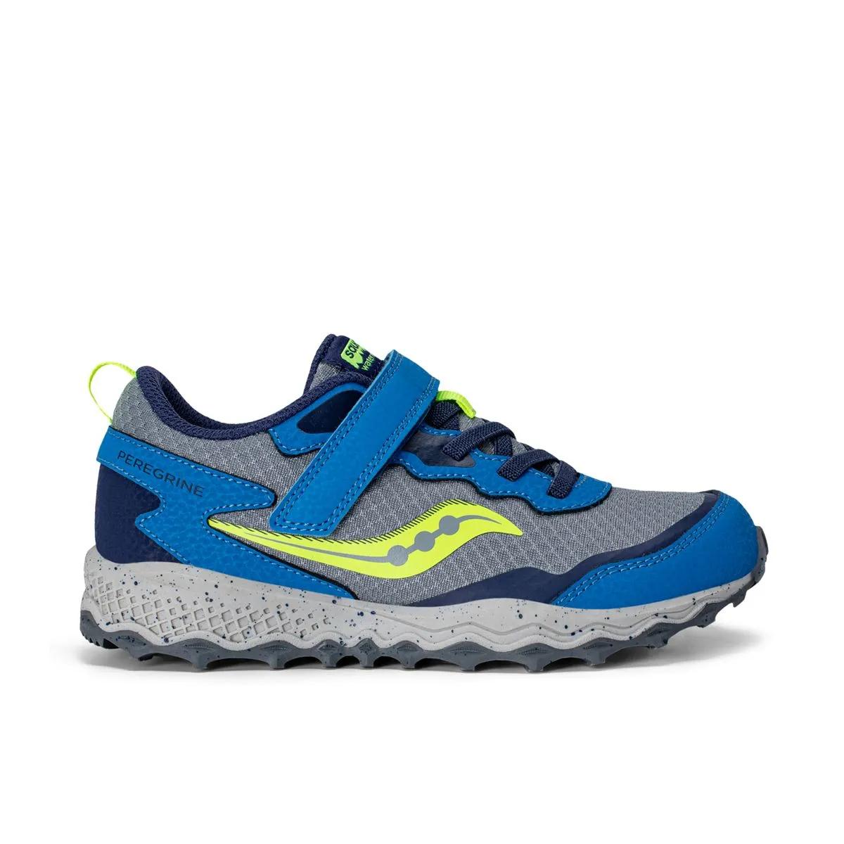 SAUCONY PEREGRINE KDZ A/C SHIELD BLUE/ORANGE - Scarpe trail