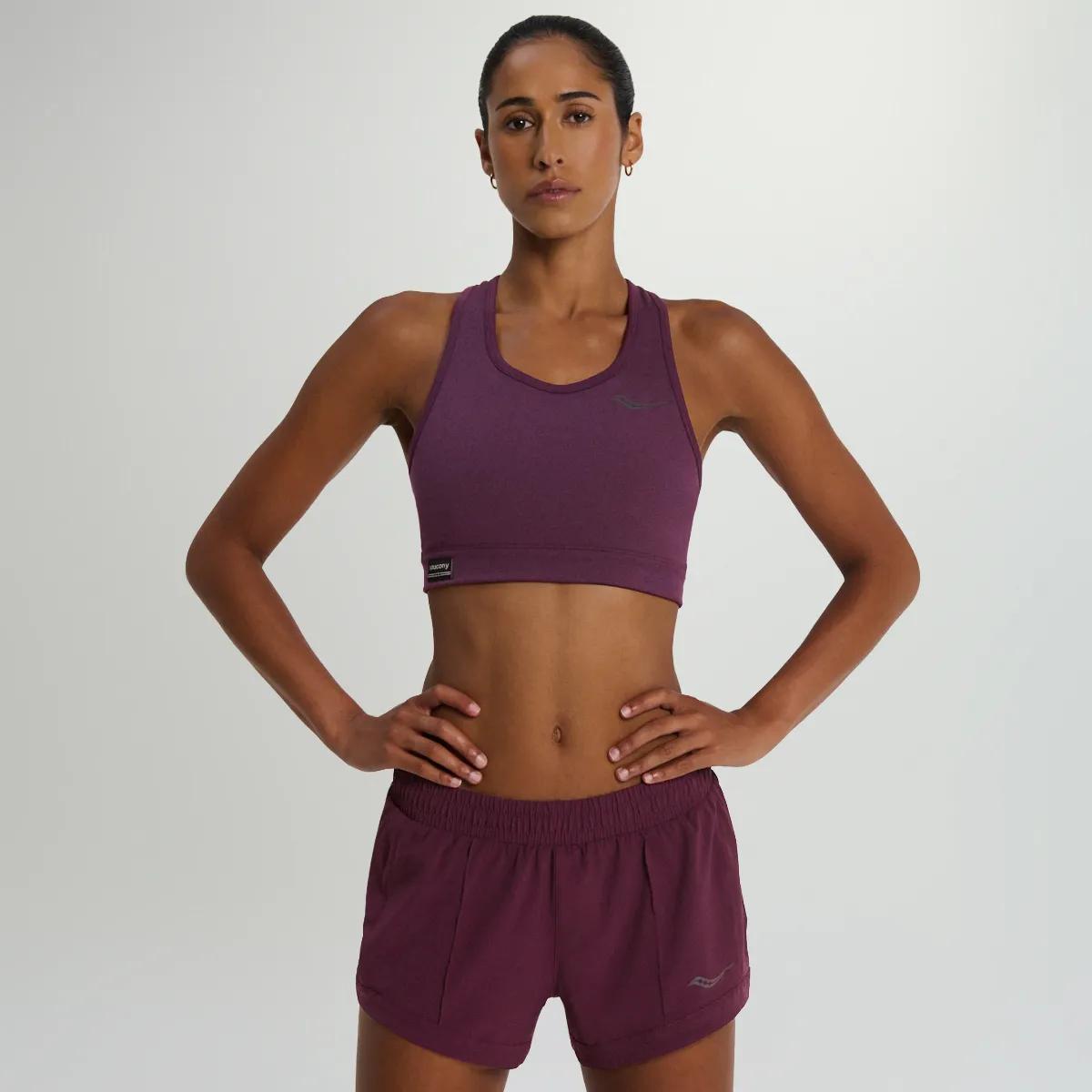 Outpace 3" Short, Eggplant, dynamic 2