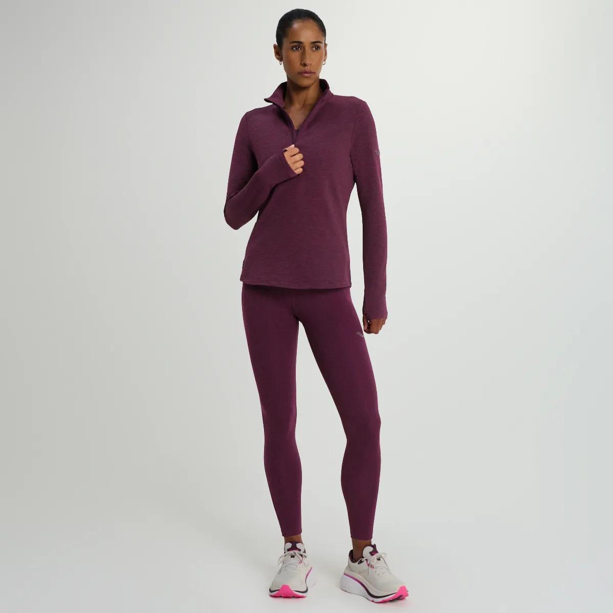 Triumph 3D 1/2 Zip, Eggplant Heather, dynamic 2